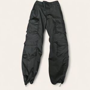 Love Tree Women’s Cargo Pants Black Polyester Utility Pockets Size Medium